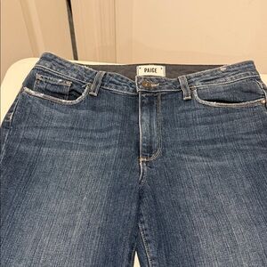 PAIGE Jacqueline Embroidered Good Life StraightLeg Luxury Structured Crisp Jean